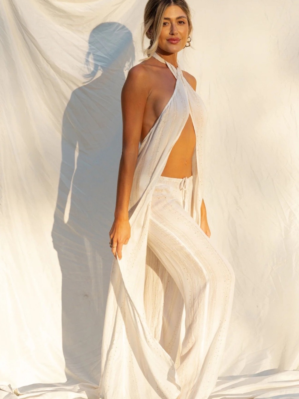MSRP $139 L*Space Cream & Gold Swim Coverup | NWT | Size M/L